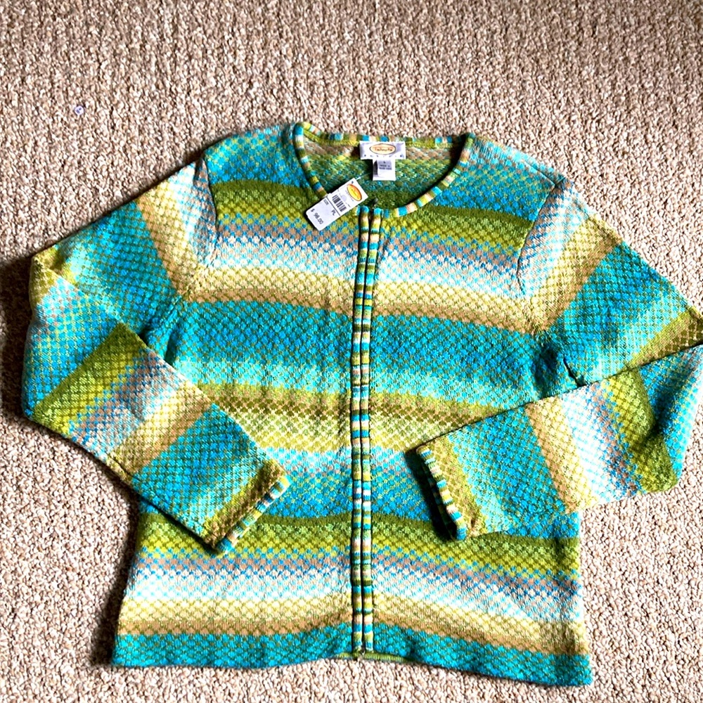 NEW! Talbots zip front sweater